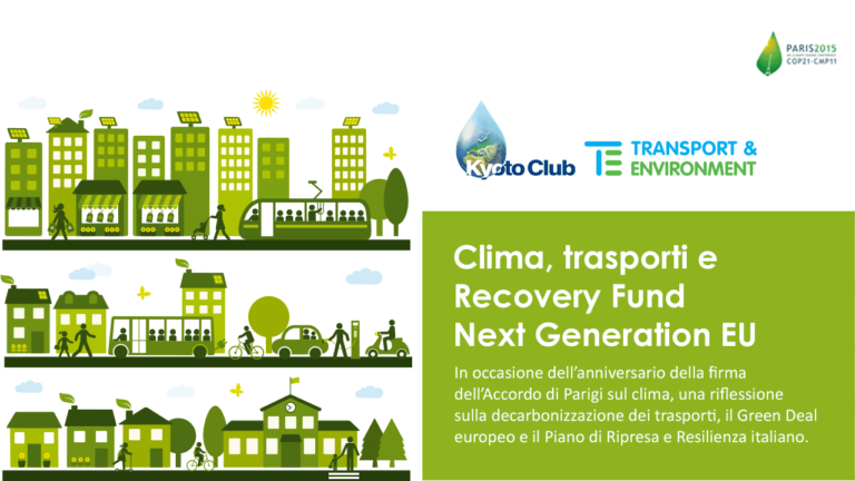 Webinar online, 11 dicembre: ‘Clima, trasporti e Recovery Fund Next Generation EU’