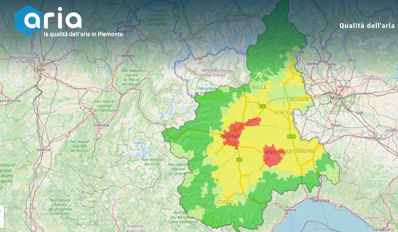 Arpa Piemonte: nuovo sito web sulla qualità dell'aria - Eco dalle Città