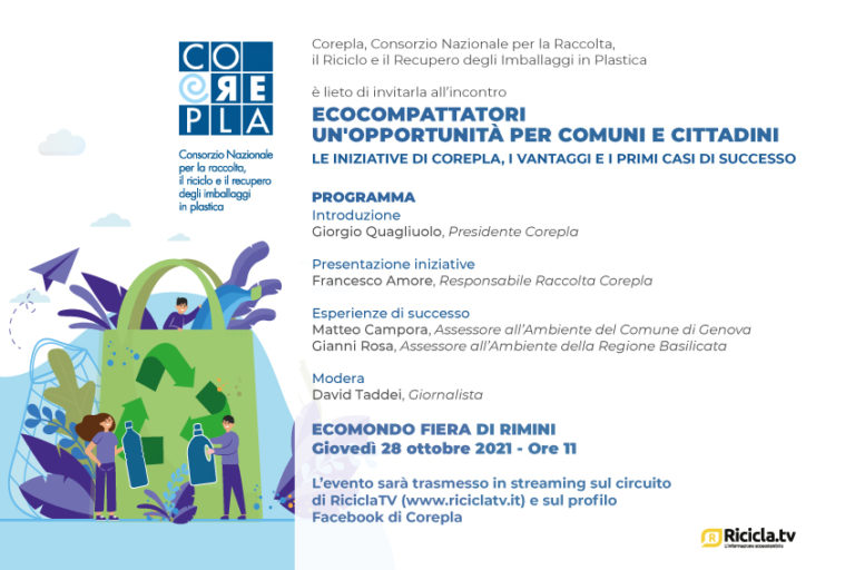 Ecocompattatori. Corepla: un’opportunità per Comuni e cittadini