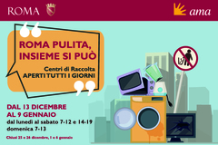 Roma, fino al 9 gennaio i centri di raccolta per rifiuti ingombranti aperti tutti i giorni. Ecco l’elenco e gli orari