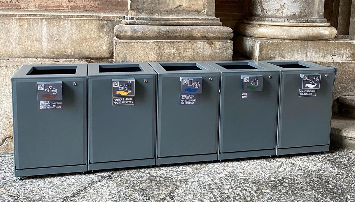 Pattumiera per raccolta differenziata 10 l verde acquista da OBI