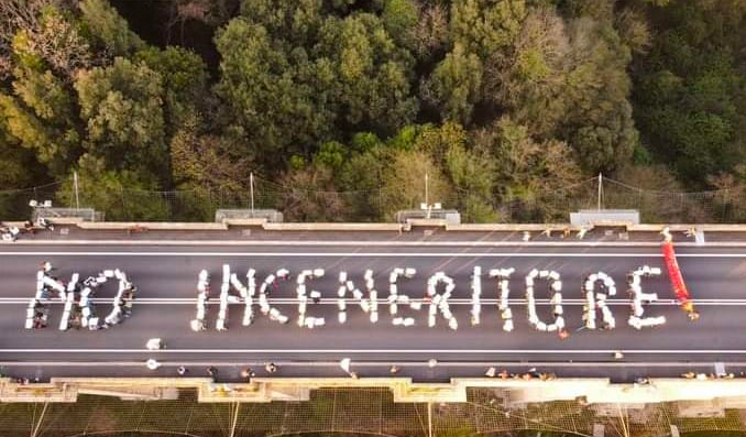 Flashmob corteo inceneritore Roma