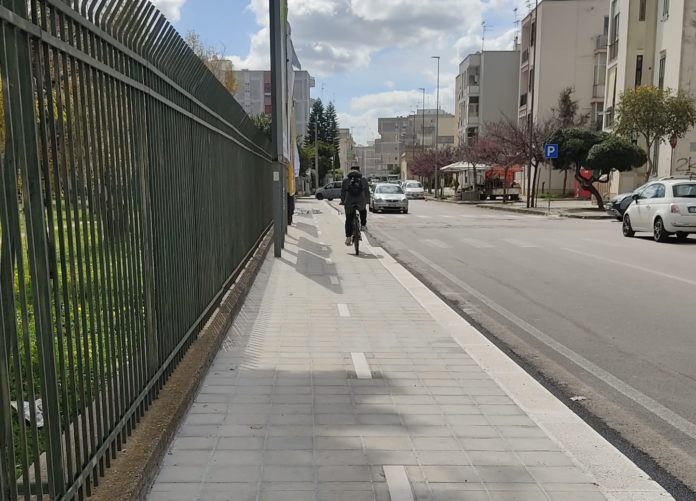 Lecce percorso ciclopedonale