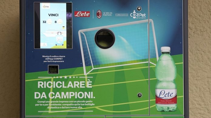 Sostenibilità ambientale, progetto Coripet Acqua Lete e AC Milan