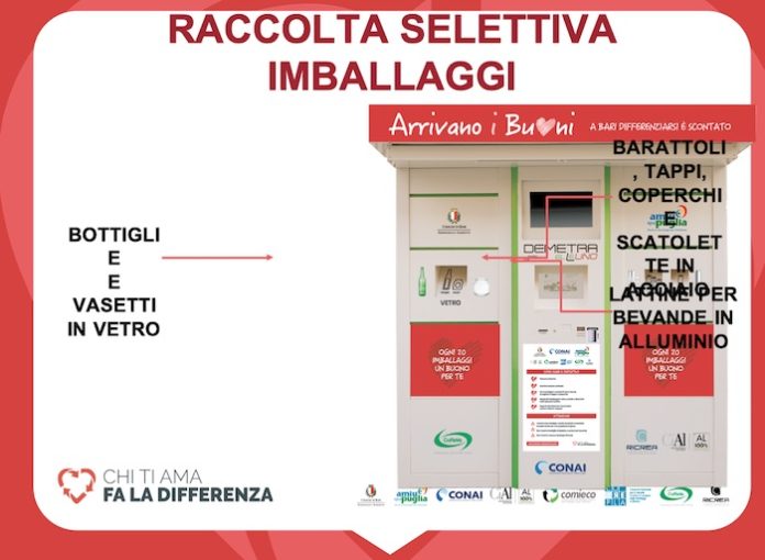 Bari, il Conai dona 8 nuove ecostazioni per la differenziata