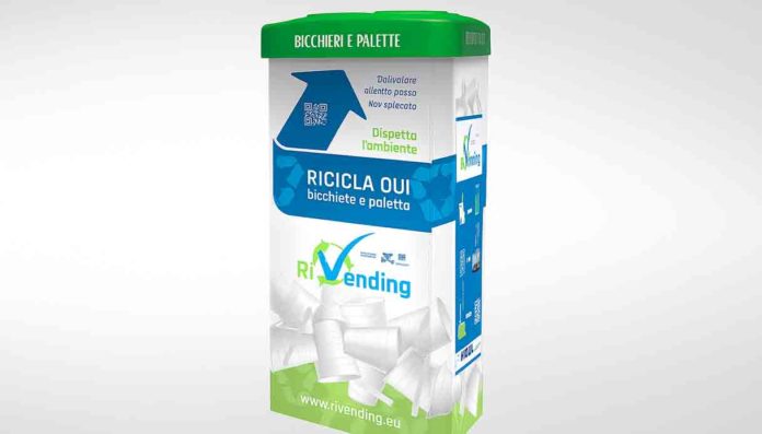 Vending sostenibile bicchieri riciclati