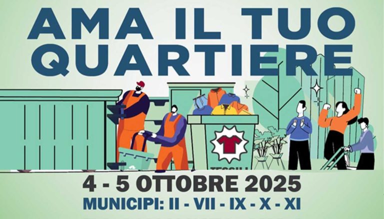 Ama il tuo quartiere rifiuti a Roma 4 5 ottobre