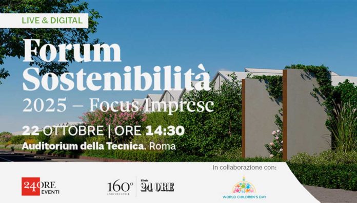 Forum Sostenibilità 2025 Roma 22 ottobre