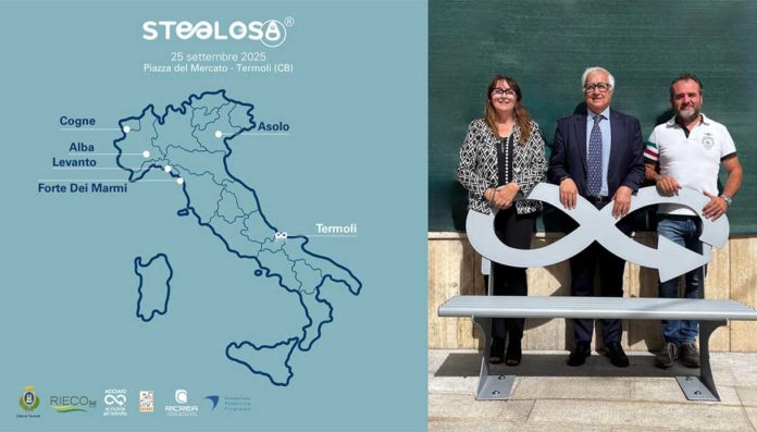 Termoli panchina Steelosa® riciclo acciaio