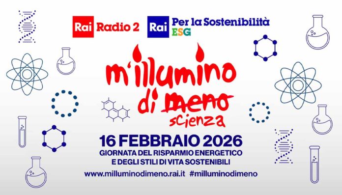 M’illumino Meno 2026 16 febbraio risparmio energetico