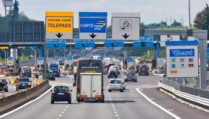 Pagamento pedaggio autostrada