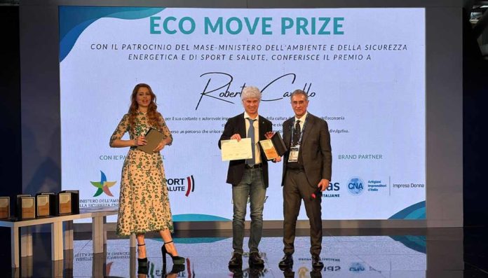 Roberto Cavallo premiato Sanremo Eco Move Prize 2026 Roberto Cavallo premiato Sanremo Eco Move Prize 2026