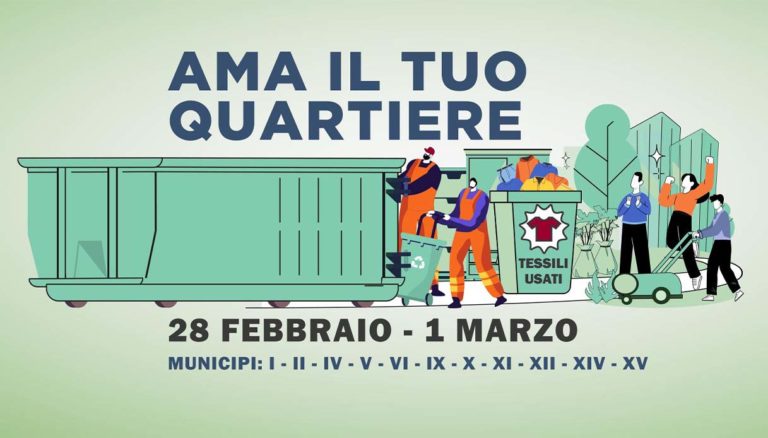 Roma, rifiuti ingombranti- il 28 febbraio e 1° marzo torna “Ama il tuo Quartiere”