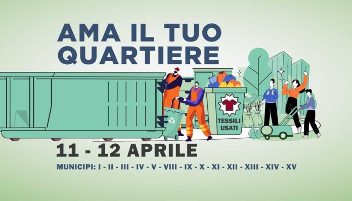 Roma Ama raccolta straordinaria rifiuti 11 12 aprile