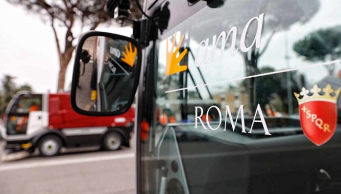 Roma gestione rifiuti Ama Open Fiber
