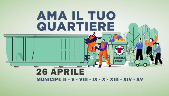 Roma raccolta straordinaria rifiuti il 26 aprile