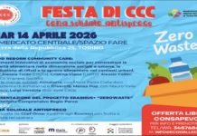 Torino, il 14 aprile la cena antispreco con la “Festa di CCC” al Mercato Centrale