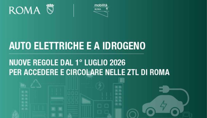 Roma 1° luglio accesso ZTL auto elettriche idrogeno Roma 1° luglio accesso ZTL auto elettriche idrogeno
