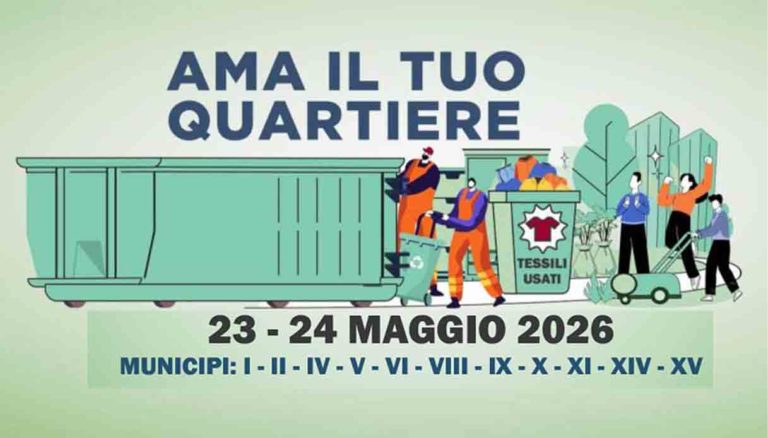 Roma rifiuti ingombranti 23 24 maggio Ama