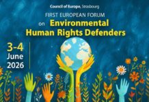 A giugno 1° Forum europeo sui difensori dei diritti umani ambientali Forum sui difensori dei diritti umani ambientali