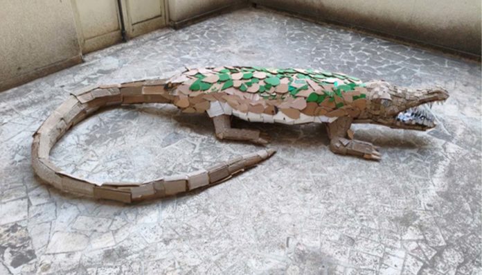 Palermo coccodrillo cartone riciclo