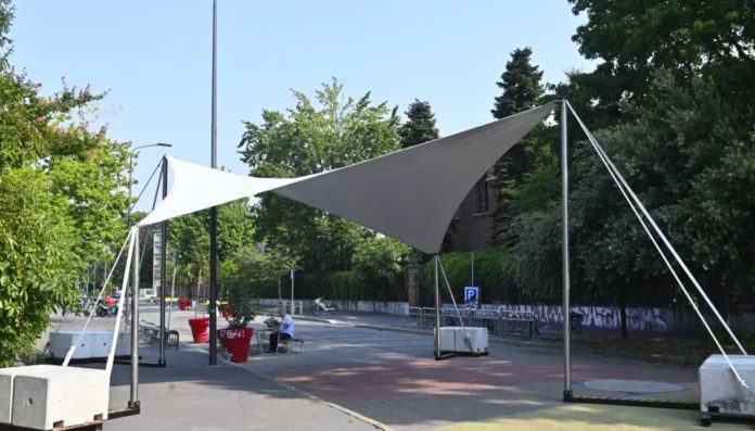 Milano vele ombreggianti sette aree città