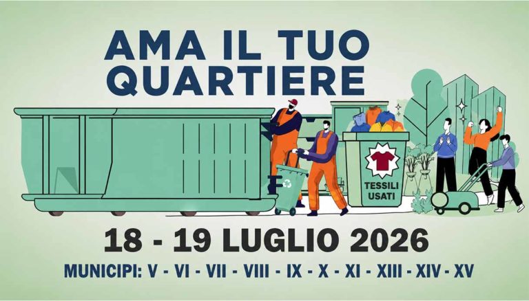 Roma, 18-19 luglio torna "Ama il tuo quartiere" per i rifiuti ingombranti