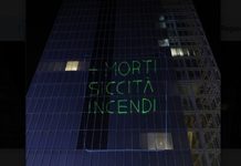 ‘Caldo e siccità: colpevoli son qui’: scritta Extinction Rebellion alla Regione Piemonte
