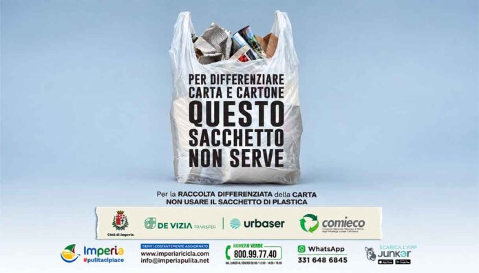 Imperia, una campagna per una raccolta della carta più pulita Imperia, una campagna per una raccolta della carta più pulita