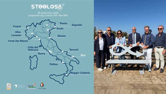 Bari, sul lungomare arriva Steelosa, la panchina in acciaio riciclato Bari, sul lungomare arriva Steelosa, la panchina in acciaio riciclato