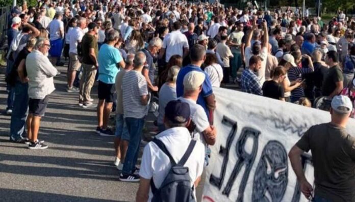 Inceneritore di Montello, 2.500 persone in corteo contro la nuova opera