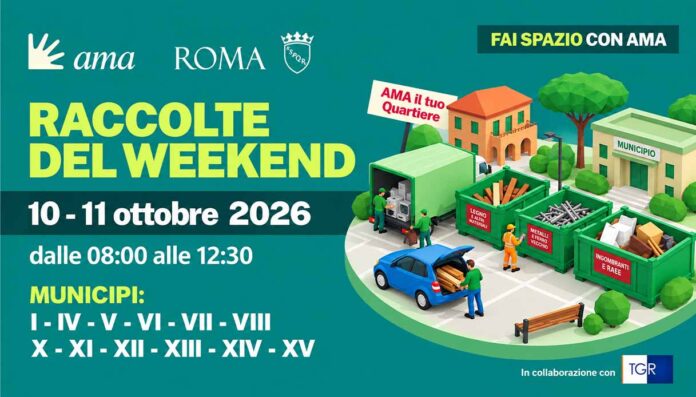 Roma 10 11 ottobre raccolta straordinaria rifiuti ingombranti Roma 10 11 ottobre raccolta straordinaria rifiuti ingombranti