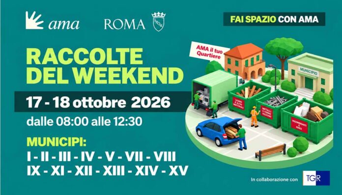 Roma, 17 e 18 ottobre torna la raccolta straordinaria dei rifiuti ingombranti Roma, 17 e 18 ottobre torna la raccolta straordinaria dei rifiuti ingombranti