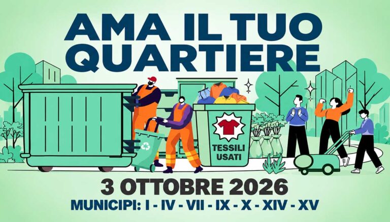 Roma 3 ottobre rifiuti ingombranti