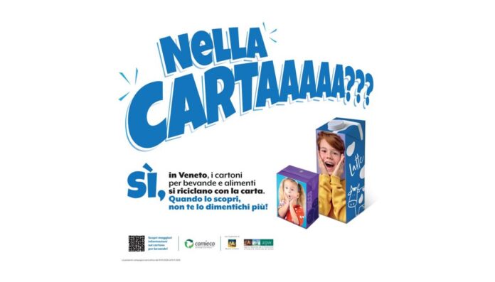 Veneto, al via “Nella carta? Sì”- campagna per riciclare i cartoni per bevande Veneto, al via “Nella carta? Sì”: campagna per riciclare i cartoni per bevande